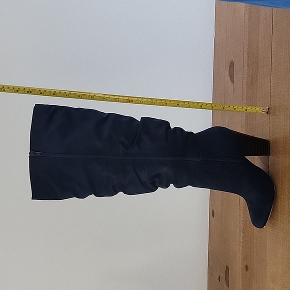 JustFab - Karlana navy boots, wide width size 7. - Picture 8 of 10